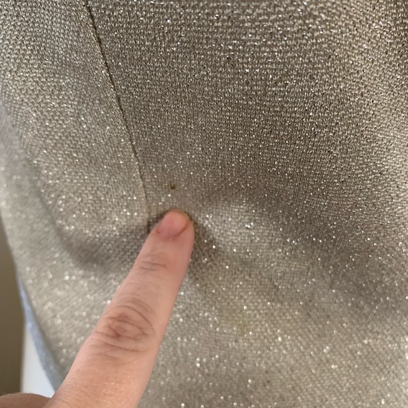 Vintage, formal, silver, floor length dress, size 9/10 - Picture 14 of 14